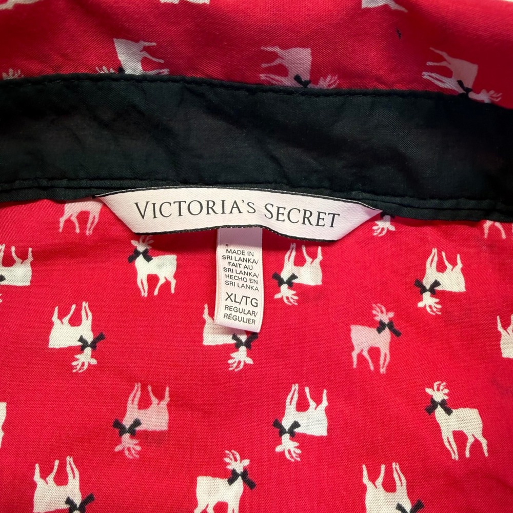 Victoria's Secret XL Pink Reindeer Pajama Set Christmas Modal Lounge Set Holiday - Picture 4 of 14